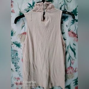 Zara collection nude sleeveless shirt